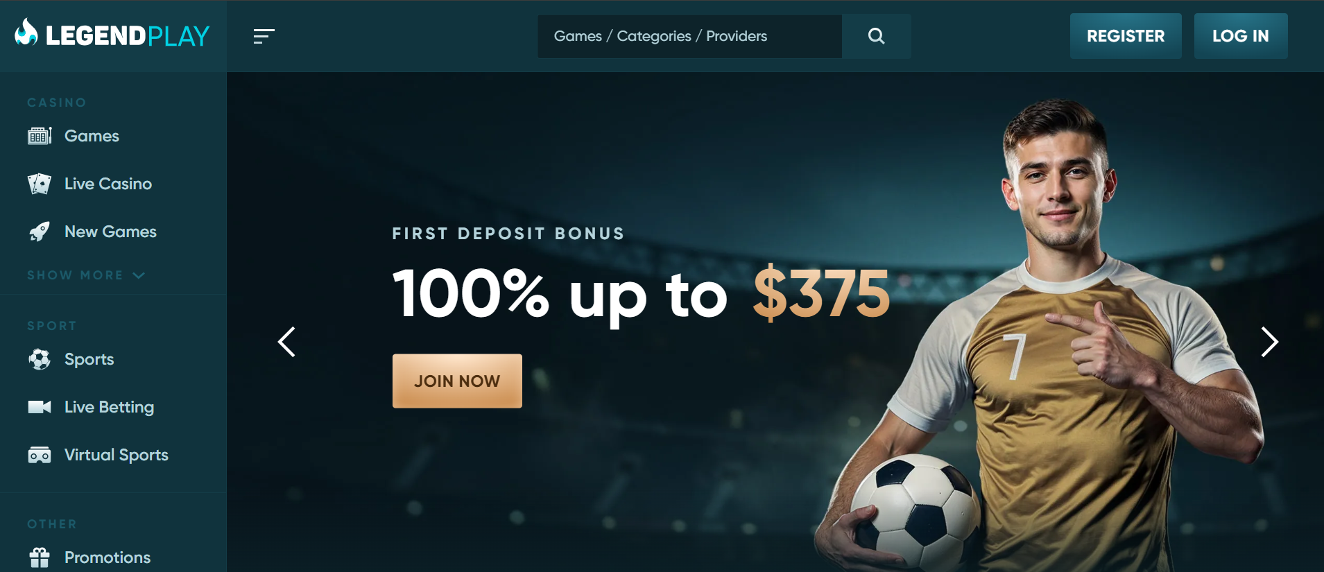 Legendplay Casino Seite